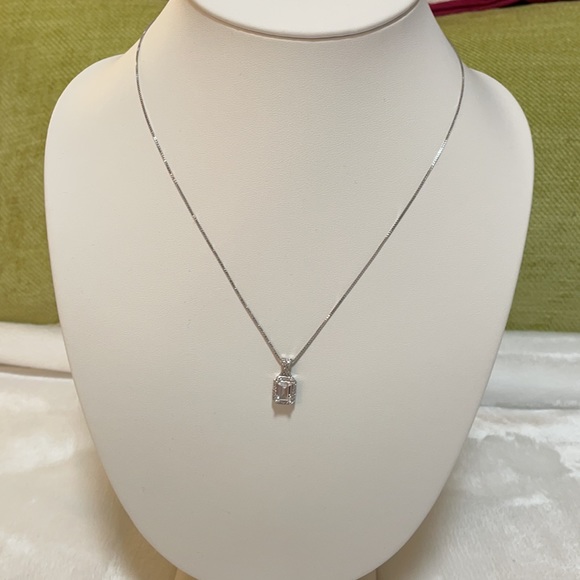 White Sapphires Necklace Sterling Silver - Picture 5 of 13